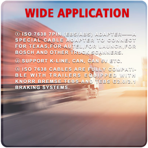 Ebs ISO 7638 OBD2 Adapter Cable cho Trailer chẩn đoán cho <span class=keywords><strong>Bosch</strong></span> cho Autel cho autocom và xe tải khác phương tiện đi lại mã Đầu đọc loại - Product Image 5