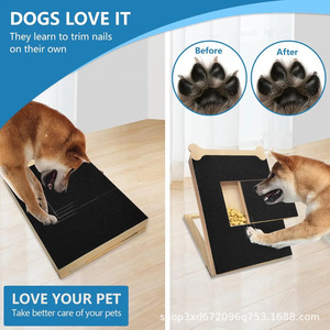 Cross-border wooden dog <b>scratching</b> <b>post</b>, pull-out treat board, adjustable dog <b>scratching</b> <b>post</b>, dog nail trimmer. - Product Image 2