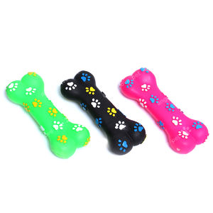 Güzel köpek kemik şekli vinil Pet oyuncak çiğnemek dayanıklı diş temizleme Pet kemik oyuncak - Product Image 1