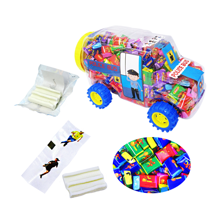 Мультфильм в форме машины jar Татуировка Жевательная резинка конфеты завод