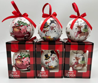Boule de Noël en mousse mignonne en forme de chien, lot individuel, boule rétro en polystyrène pour chiot d'hiver avec ruban rouge, ornements suspendus pour la décoration de Noël