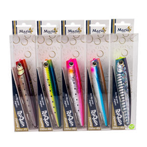 Japon <span class=keywords><strong>MARIA</strong></span> Crashes Water Waves Lie POPQUEEN Surface Golden Gun Stainless Steel Bait F160 Soaking Sound Sea Fishing LURE BAIT - Product Image 5