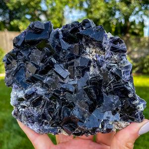 Cristal Natural Tallado Ecológico CrystalHola al por Mayor, Artesanía de Cristal, Espécimen de Fluorita Rosa Negra Curativa para Decoración del Hogar - Product Image 6