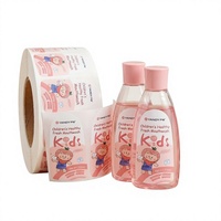 Étiquettes autocollantes en papier synthétique imperméables permanentes pour les bouteilles de gel douche, les bougies et les emballages de produits de soins personnels