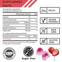 Gummies à la créatine aromatisées aux fruits Vitahealthy, contenant de la créatine de haute qualité sous forme de nutrition quotidienne à croquer, gummies à la créatine