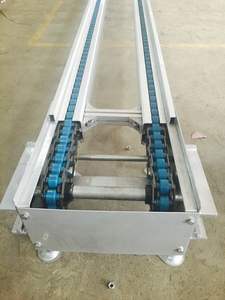 Transportador de cadena de doble velocidad personalizable de China, línea de montaje de palés ajustable <span class=keywords><strong>con</strong></span> correa de goma para industrias de restaurantes - Product Image 3