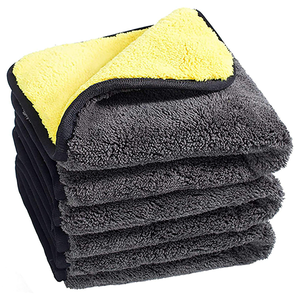 Toalla <span class=keywords><strong>de</strong></span> Limpieza para Autos <span class=keywords><strong>de</strong></span> Microfibra <span class=keywords><strong>de</strong></span> Felpa <span class=keywords><strong>de</strong></span> Coral <span class=keywords><strong>de</strong></span> Doble Cara Súper Absorbente LINNA, 600GSM, Secado Rápido, Antiarañazos, Alta Absorción - Product Image 1