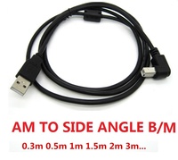 무료 샘플 빠른 배송 90 도 왼쪽 각도 USB 미니 USB 5 핀 통신 케이블 PVC 재킷 카메라 컴퓨터 12 개월