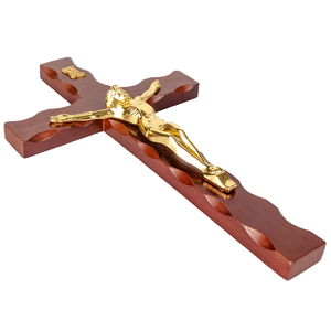Última Casa cristiana oraciones de aleación de oro y plata crucifijo de Jesús decoración de la pared de colgante de Cruz - Product Image 4