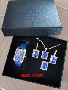 Luxury <b>Small</b> Square Lady Watch Shiny Rhinestone Drop Jewelry Quartz Wristwatch Exquisite Women <b>Gift</b> Watch Set for Daily Party - Product Image 6