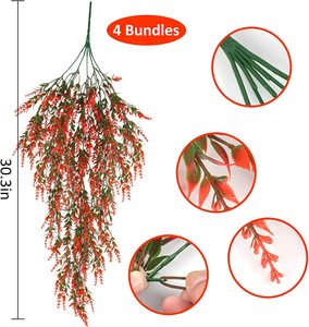 Cây giả treo trang trí bằng nhựa, màu vàng tím xanh, sống động như thật, dùng cho trang trí cửa hàng, nhà cửa trong nhà - Product Image 6