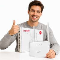 Router WiFi 4G LTE CP106 Mendukung B1 B3 B5 B7 B8 B20 FDD TDD CPE Nirkabel dengan Port RJ45 WAN untuk Pasar Eropa dan Asia