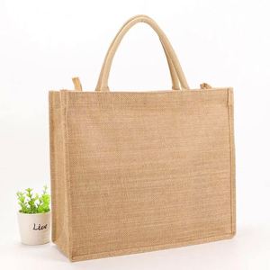High Quality Eco Friendly Reusable Gift Shopping <b>Bags</b> Strong Blank Custom Recycle Natural Cotton Burlap Jute Canvas Tote <b>Bag</b> - Product Image 2