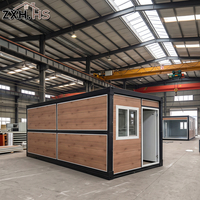 Maison conteneur préfabriquée pliable portable pour poste de garde et bureau de chantier