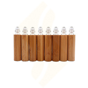 Recarga de lujo <span class=keywords><strong>Flass</strong></span> Roll en botella Rodillo de bambú para aceite esencial con grabado Logo 10ml 5ml - Product Image 5
