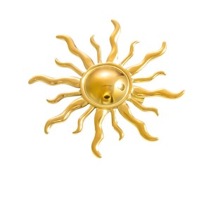 Broche et épingles de sûreté unisexes en acier inoxydable doré en forme de soleil, accessoire de mode, cadeau, bijoux - Product Image 5
