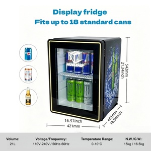 Réfrigérateur compact 21L à température constante pour bières et boissons, avec porte vitrée, idéal pour la maison - Product Image 6