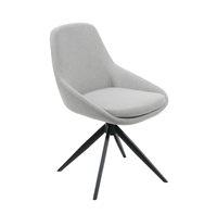 Chaise de salle à manger pivotante ergonomique haut de gamme, revêtement en tissu, 360° °   Pieds de table rotatifs en fer pour salle de repos de bureau, salle à manger à domicile