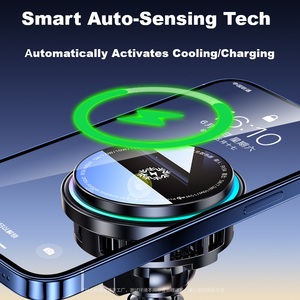 <span class=keywords><strong>Chargeur</strong></span> sans fil magnétique 15W X132 pour voiture avec refroidissement semi-conducteur, <span class=keywords><strong>induction</strong></span> intelligente et charge rapide RGB pour tableau de bord - Product Image 4