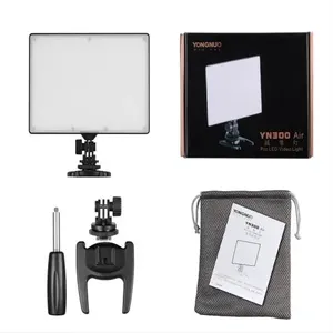 YONGNUO Panel lampu Video LED YN300, Air 3200K-5500K dengan adaptor daya AC untuk fotografi Video pernikahan