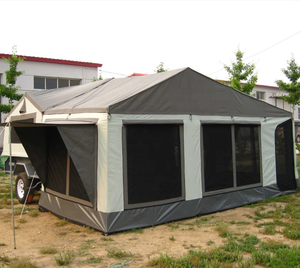 <span class=keywords><strong>Tente</strong></span> de camping <span class=keywords><strong>pliante</strong></span> en toile robuste pour <span class=keywords><strong>remorque</strong></span> tout-terrain 4x4 <span class=keywords><strong>avec</strong></span> pièce annexe pour expéditions en terre inconnue CTT6005B - Product Image 2
