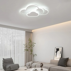Lámpara de techo LED con forma de nube, lámpara de techo acrílica moderna con iluminación de 3 colores para sala de estar, dormitorio, habitación de niños, 52x31cm - Product Image 5