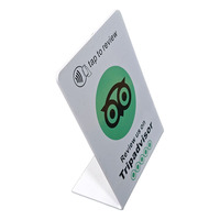 Prix d'usine PVC Menu Debout NFC Alimentaire Commande Menu Table Présentoir pour Restaurant