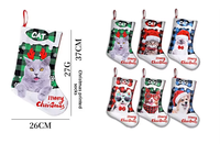 Nouvelle collection 2026 : Chaussette de Noël transfrontalière rouge à sequins en peluche, sac cadeau, poupée, décoration de vitrine, ornement suspendu pour cheminée, Chine