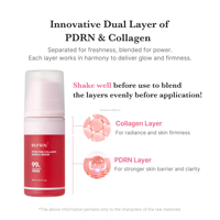 Sérum Bulle de Collagène Rose à l'Acide Hyaluronique, Céramide et PDRN, Léger et à Absorption Rapide, Marque Privée, Vente Chaude