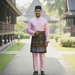 Kilang Jahit Pukal OEM, Fabricante de Ropa Tradicional Pukal Baju Kurung Teluk Belanga Labuh, Precio Unitario al por Mayor, Socio de Cadena de Suministro Confiable - Product Image 3