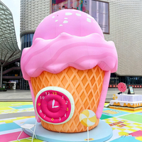 Modèle de cône de crème glacée gonflable géant de 10 pieds de haut pour la promotion et la publicité en extérieur