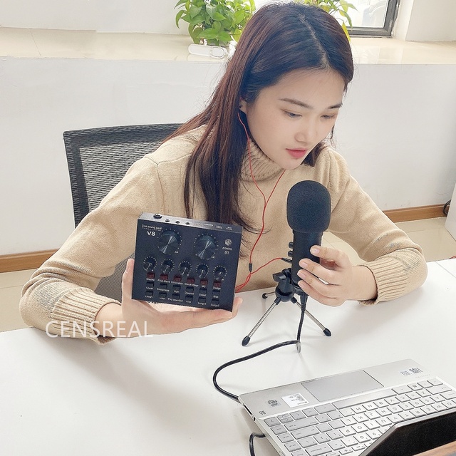 USB Desktop Microphone for Recording Studio for Broadcasting Singing Speech Interviews-Tripod Stand Wired for Youtubers