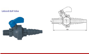 Vanne d'échantillonnage UPVC manuelle DN8 1/4 \ "2 points PP ABS Noyau de vanne en liège <span class=keywords><strong>pour</strong></span> la connectivité des instruments à eau Structure contrôlée - Product Image 6