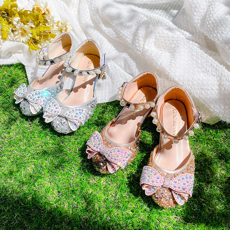 Little Princess Wedding Heels Sandals for Kids Girls 2022 Custom