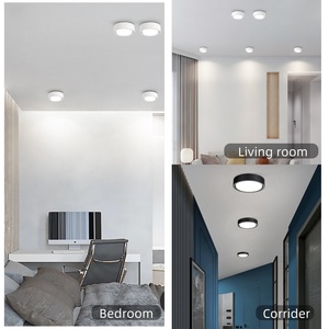 Lámpara de Techo LED Redonda Moderna Ecolux con Certificación CE, ETL y SAA, 220v, para Comedor, Dormitorio, Interior, Negra/Blanca, Antideslumbrante - Product Image 3