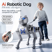 Perro Robot Inteligente HTL AI 2.4G RC, Cachorro Robótico Programable con Control por Gestos y Voz, Sígueme para Niños