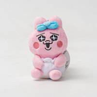 Porte-clés en peluche lapin rose mignon avec trois expressions faciales vives et décorations délicates, taille compacte, cadeau adorable pour les filles