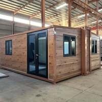 Maison conteneur préfabriquée portable en acier isolé et extensible de 20 pieds