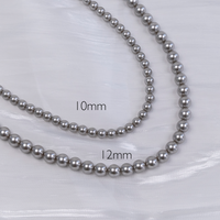 Manik-manik Mutiara Cangkang Berlapis Elektro Warna Abu-abu Muda Untaian Mutiara Cangkang 2-14mm untuk Pembuatan Perhiasan Kalung Gelang DIY Grosir