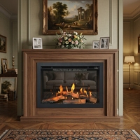 Cheminée électrique encastrable avec écran LCD, 1500W, effet de flamme numérique réaliste, pour intérieur, en acier, avec télécommande