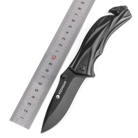 Couteau de poche de camping personnalisé en acier inoxydable 3cr13 OEM avec poignée en acier à ouverture coulissante