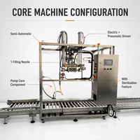 Machine de remplissage aseptique BIB (Bag-in-Box) à tête unique pour vin de fruits, jus, boissons concentrées et liquides fermentés, capacité 1 tonne