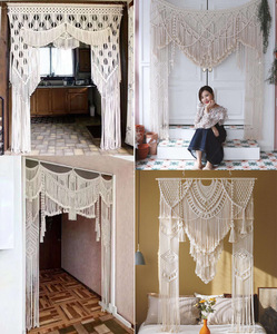 Arazzo <span class=keywords><strong>da</strong></span> <span class=keywords><strong>Parete</strong></span> in Macramè Intrecciato a Mano, Decorazione Artistica <span class=keywords><strong>da</strong></span> <span class=keywords><strong>Parete</strong></span> per Matrimonio Stile Boho Chic Bohémien, Fatto a Mano con Corda di Cotone - Product Image 6