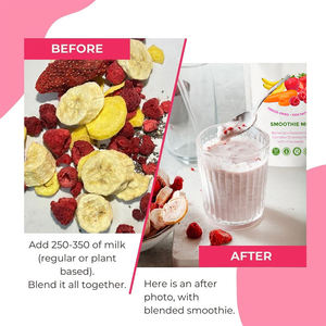 Private Label Fruit Tea Drink Smoothie Blend Bananas Raspberries Carrots <strong>Strawberries</strong> Chia <strong>Seeds</strong> Blend Drink - Product Image 2