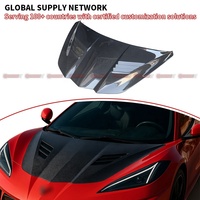 Couvercle de capot moteur en fibre de carbone sèche de qualité supérieure, style JC, pour Chevrolet Corvette C8