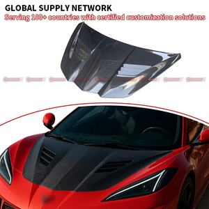 Couvercle de capot moteur en fibre de carbone sèche de qualité supérieure, style JC, pour Chevrolet Corvette C8 - Product Image 4