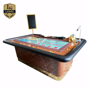 Table de jeu de casino de luxe LANGE LA-S08 <span class=keywords><strong>en</strong></span> contreplaqué pour Sicbo et Craps avec dés sculptés, <span class=keywords><strong>en</strong></span> cuir microfibre, et shaker <span class=keywords><strong>Sic</strong></span> <span class=keywords><strong>Bo</strong></span> - Product Image 3