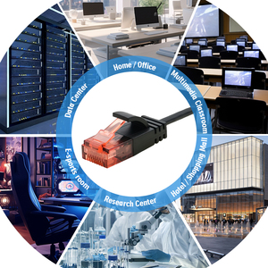 Orange tốc độ cao 28AWG RJ45 LAN Cáp Ethernet Slim Cat 6 UTP Mạng vá Dây cáp cho văn phòng nhà - Product Image 5