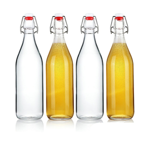 Flip Top 16oz 330ml 32oz <span class=keywords><strong>Botella</strong></span> <span class=keywords><strong>de</strong></span> vidrio <span class=keywords><strong>de</strong></span> cerveza transparente con tapa abatible <span class=keywords><strong>Botella</strong></span> <span class=keywords><strong>de</strong></span> vidrio para cerveza Agua Kefir Bebidas Soda - Product Image 1