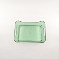 Boîte de rangement pour réfrigérateur en plastique transparent rectangulaire avec poignée, PET sans BPA, moderne, facile à retirer, boîte de rangement pour la cuisine, OEM